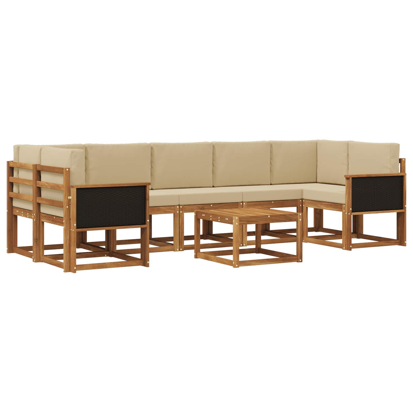 Σειρά Καναπέ Εξωτερικού με μαξιλάρι 6 pcs - Pakobazaar