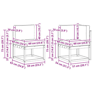 Σειρά Καναπέ Εξωτερικού 5 pcs Φυσικό και Ανθρακί Πολυεστέρας - Pakobazaar