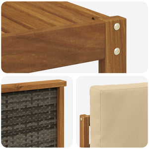 Σετ Καναπέ Στερεό Ξύλο Ακακίας - Pakobazaar
