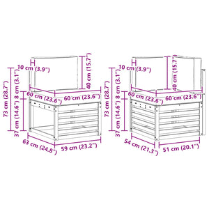 Σαλονάκι Γωνιακού Καναπέ 6 pcs Φυσικό και Ανοιχτό Γκρι - Pakobazaar