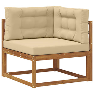 Σειρά Καναπέ Εξωτερικού με μαξιλάρι 5 pcs Φυσικό και Μπεζ - Pakobazaar