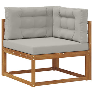 Σειρά Καναπέ Εξωτερικού 6 pcs Φυσικό και Ανοιχτό γκρι - Pakobazaar