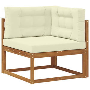Σειρά Καναπέ Εξωτερικού με μαξιλάρι 9 pcs Φυσικό και Κρέμα - Pakobazaar