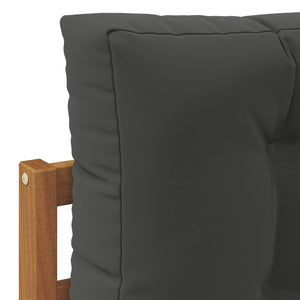 Σειρά Καναπέ Εξωτερικού με μαξιλάρι 3 pcs Φυσικό και Ανθρακί - Pakobazaar
