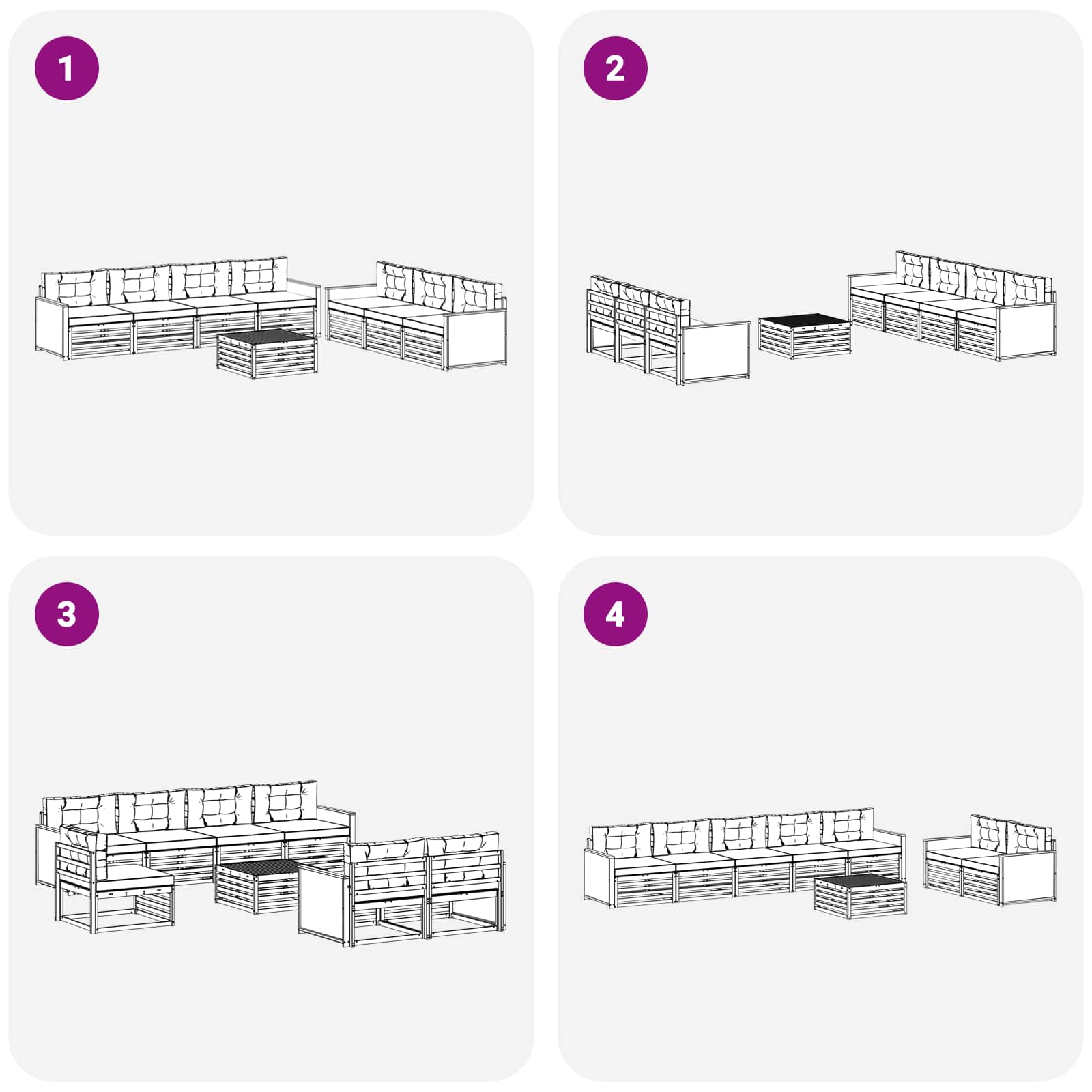 Σειρά Καναπέ Εξωτερικού με μαξιλάρι 8 pcs Φυσικό και Μπεζ - Pakobazaar