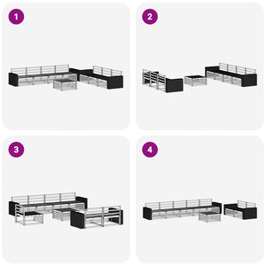 Σειρά Καναπέ Εξωτερικού 8 pcs Φυσικό 79 x 79 x 37 εκ - Pakobazaar