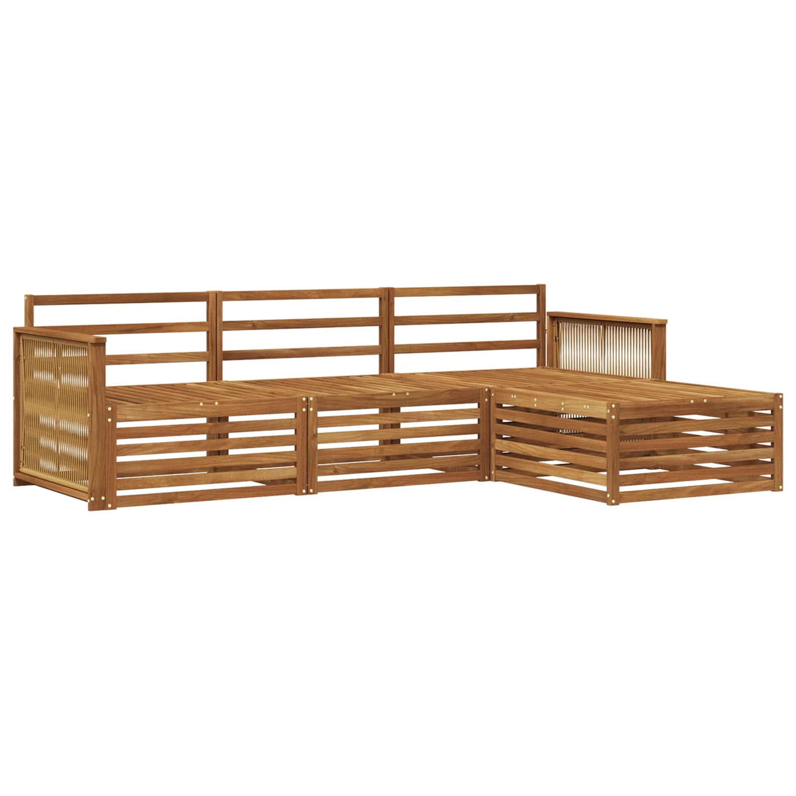 Σειρά Καναπέ Εξωτερικού Φυσικό 249 x 162,5 x 73 εκ - Pakobazaar
