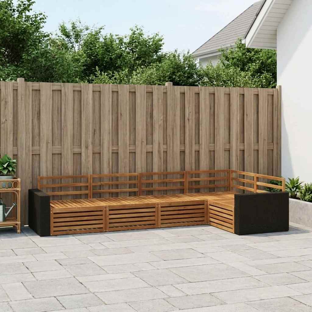Σειρά Καναπέ Εξωτερικού 5 pcs Φυσικό 331 x 172,5 x 73 cm - Pakobazaar