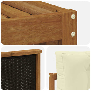 Σειρά Καναπέ Εξωτερικού 6 pcs Φυσικό και Κρέμα 79 x 79 x 37 εκ - Pakobazaar
