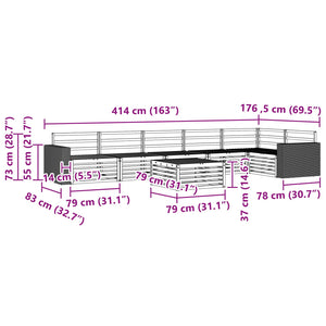 Σειρά Καναπέ Εξωτερικού 7 pcs Φυσικό 79 x 79 x 37 εκ - Pakobazaar
