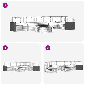 Σειρά Καναπέ Εξωτερικού 7 pcs Φυσικό και Κρέμα 79 x 79 x 37 εκ - Pakobazaar