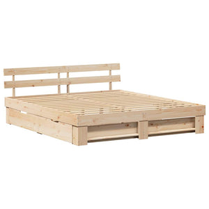 Σκελετός Κρεβατιού Καφέ 180 x 200 cm Στερεά ξυλεία πεύκου - Pakobazaar