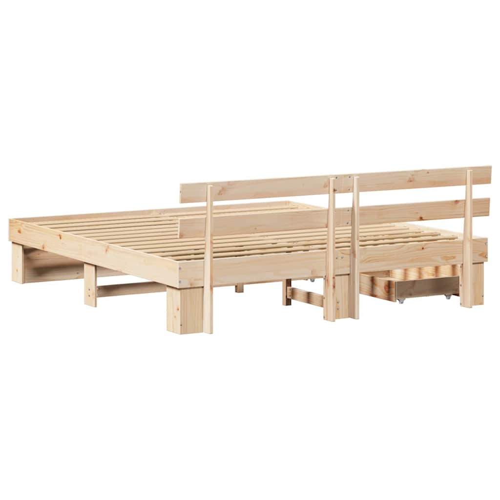 Σκελετός Κρεβατιού Καφέ 180 x 200 cm Στερεά ξυλεία πεύκου - Pakobazaar