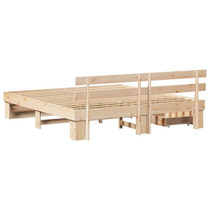 Σκελετός Κρεβατιού Καφέ 180 x 200 cm Στερεά ξυλεία πεύκου - Pakobazaar
