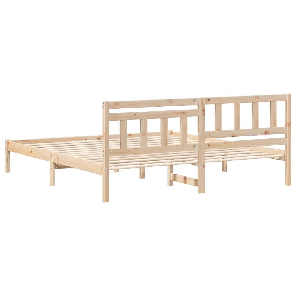 Σκελετός Κρεβατιού Καφέ 180 x 200 cm Στερεά ξυλεία πεύκου