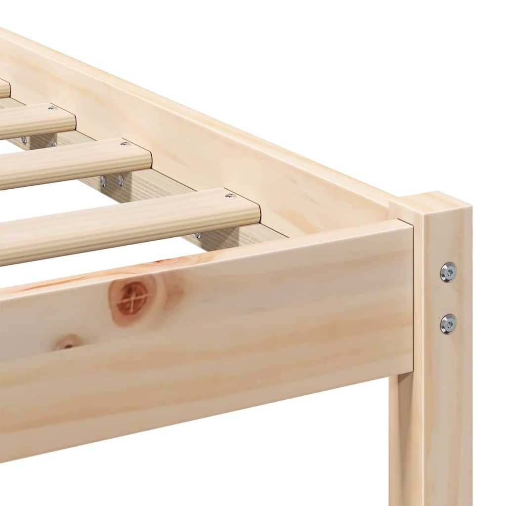 Σκελετός Κρεβατιού Καφέ 90 x 200 cm Στερεά ξυλεία πεύκου