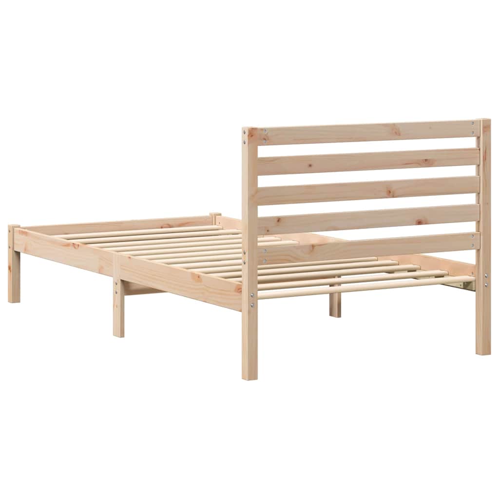 Σκελετός Κρεβατιού Καφέ 90 x 190 cm Στερεά ξυλεία πεύκου - Pakobazaar