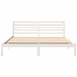 Σκελετός Κρεβατιού Λευκό 180 x 200 cm Στερεά ξυλεία πεύκου