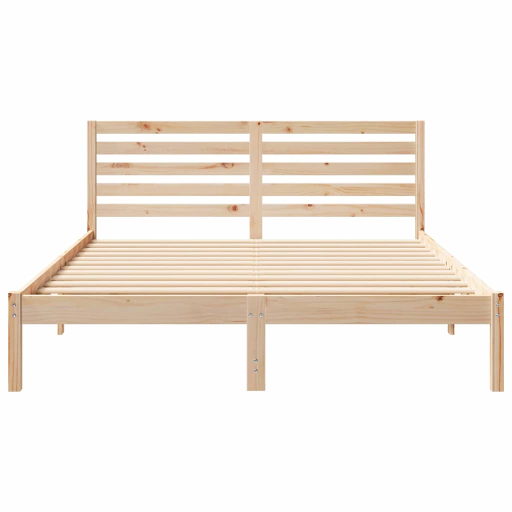 Σκελετός Κρεβατιού Καφέ 160 x 200 cm Στερεά ξυλεία πεύκου