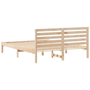 Σκελετός Κρεβατιού Καφέ 140 x 200 cm Στερεά ξυλεία πεύκου