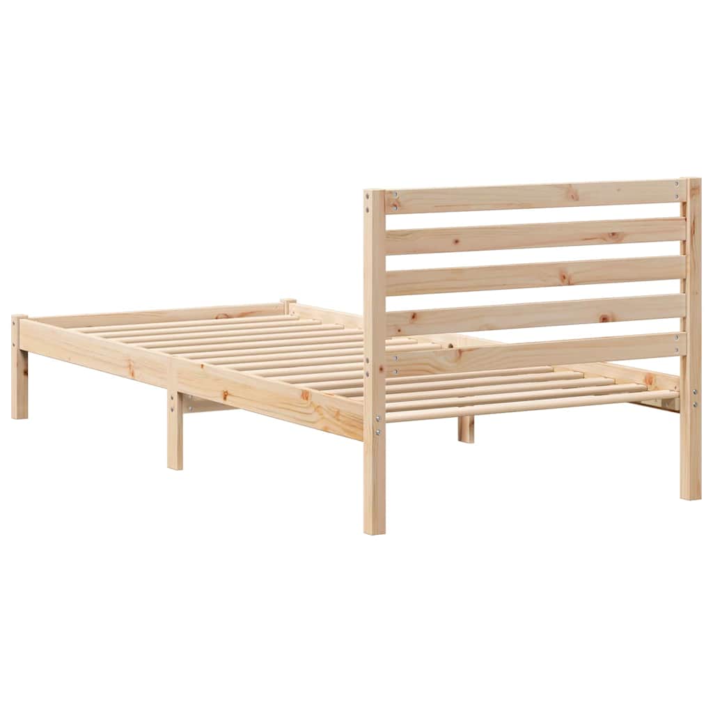 Σκελετός Κρεβατιού Καφέ 80 x 210 cm Στερεά ξυλεία πεύκου