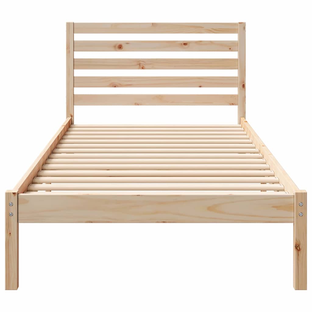 Σκελετός Κρεβατιού Καφέ 80 x 210 cm Στερεά ξυλεία πεύκου