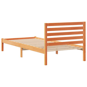Σκελετός Κρεβατιού Κερωτό καφέ 90 x 210 cm Στερεά ξυλεία πεύκου