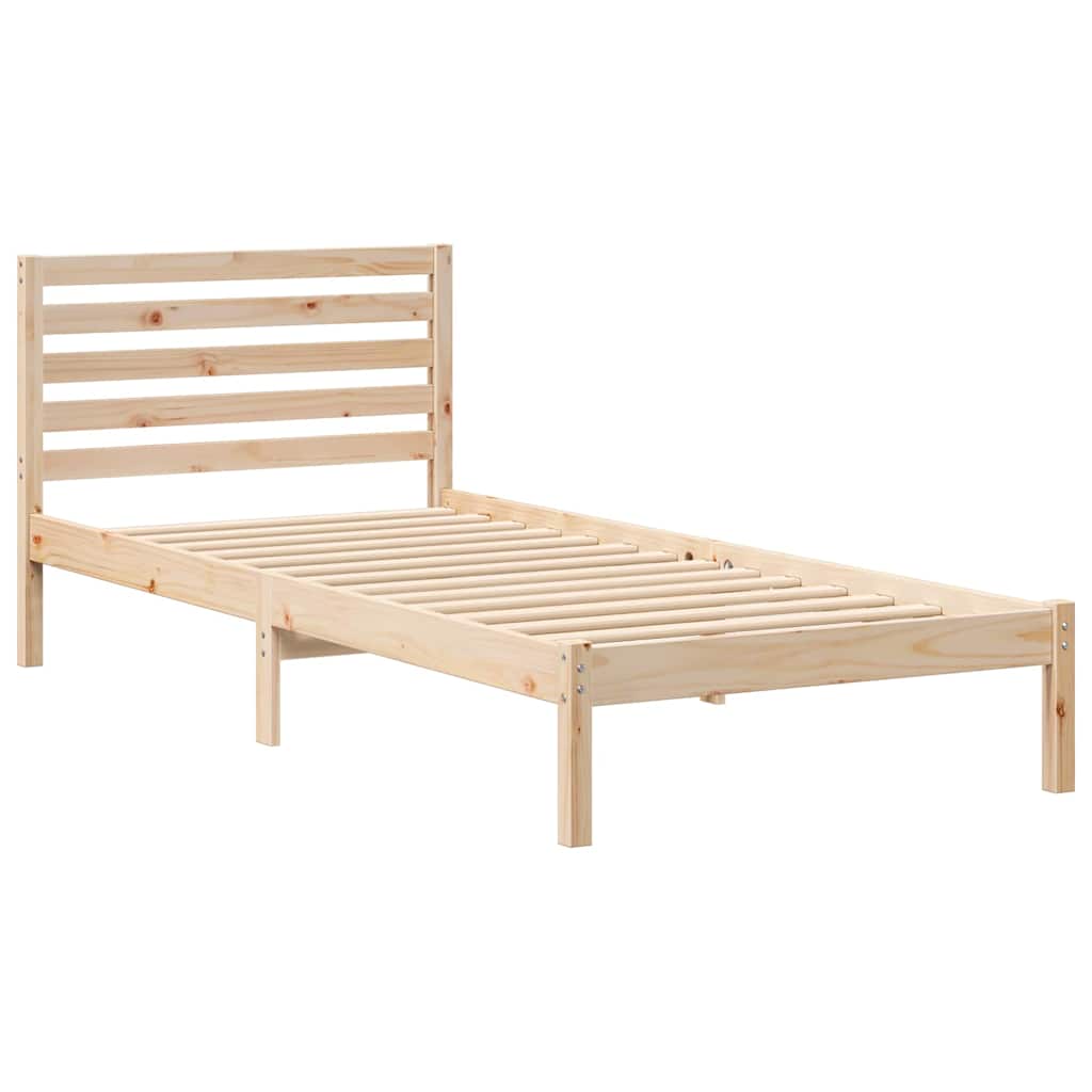 Σκελετός Κρεβατιού Καφέ 100 x 210 cm Στερεά ξυλεία πεύκου
