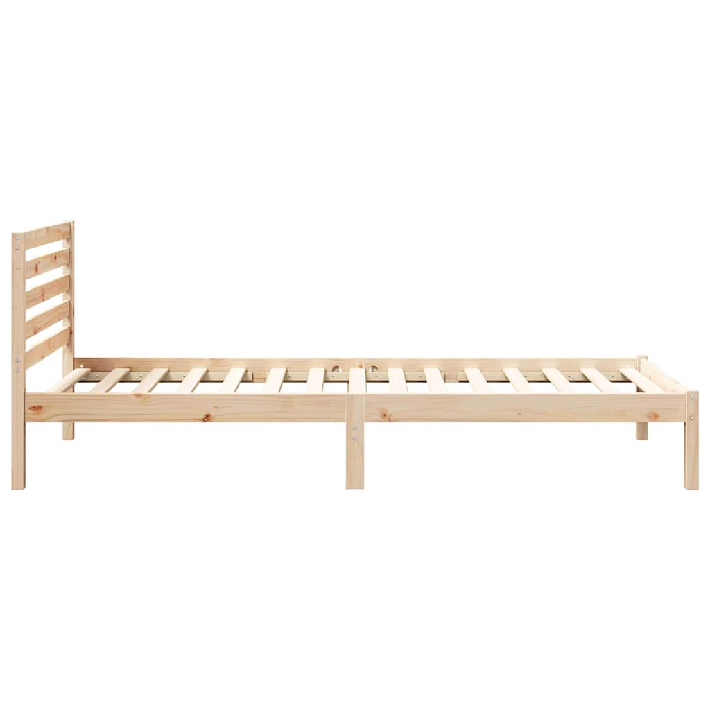 Σκελετός Κρεβατιού Καφέ 90 x 220 cm Στερεά ξυλεία πεύκου