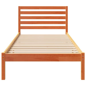 Σκελετός Κρεβατιού Κερωτό καφέ 90 x 220 cm Στερεά ξυλεία πεύκου