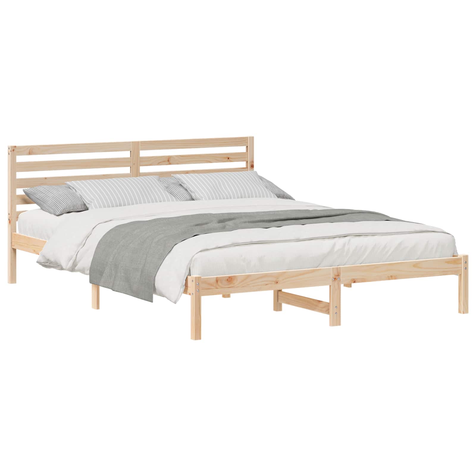Σκελετός Κρεβατιού Καφέ 160 x 220 cm Στερεά ξυλεία πεύκου