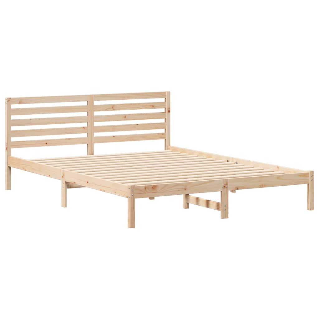 Σκελετός Κρεβατιού Καφέ 160 x 220 cm Στερεά ξυλεία πεύκου