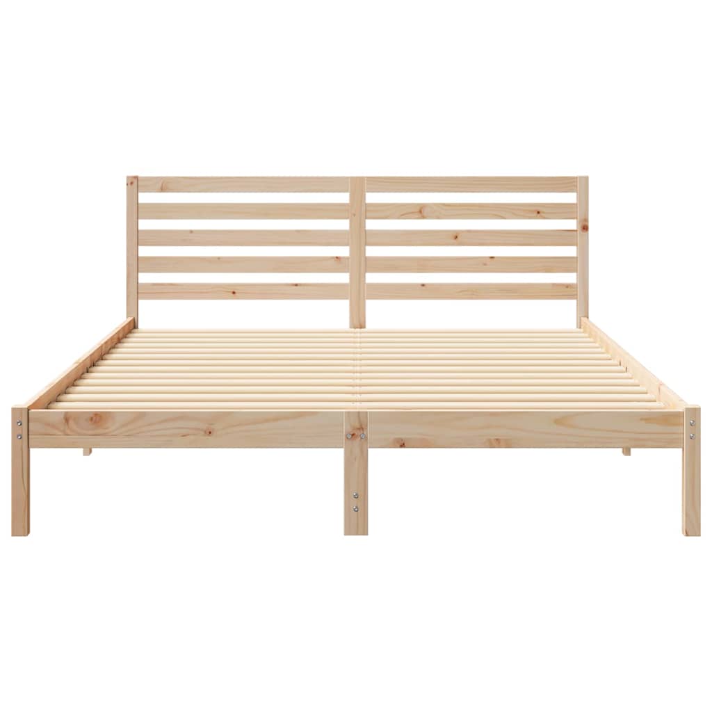 Σκελετός Κρεβατιού Καφέ 160 x 220 cm Στερεά ξυλεία πεύκου
