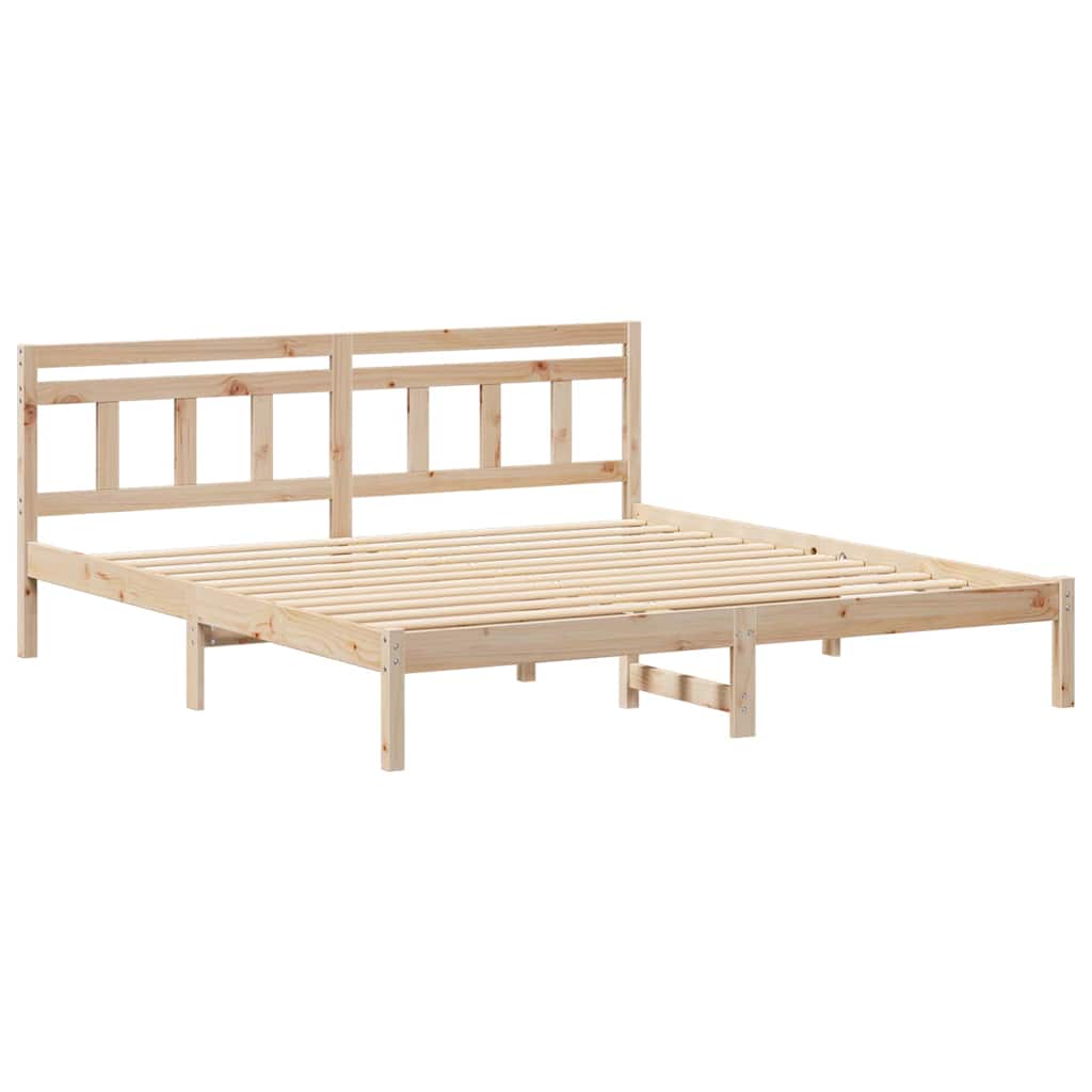 Σκελετός Κρεβατιού Καφέ 180 x 200 cm Στερεά ξυλεία πεύκου