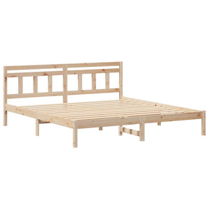 Σκελετός Κρεβατιού Καφέ 180 x 200 cm Στερεά ξυλεία πεύκου