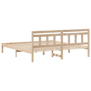 Σκελετός Κρεβατιού Καφέ 180 x 200 cm Στερεά ξυλεία πεύκου