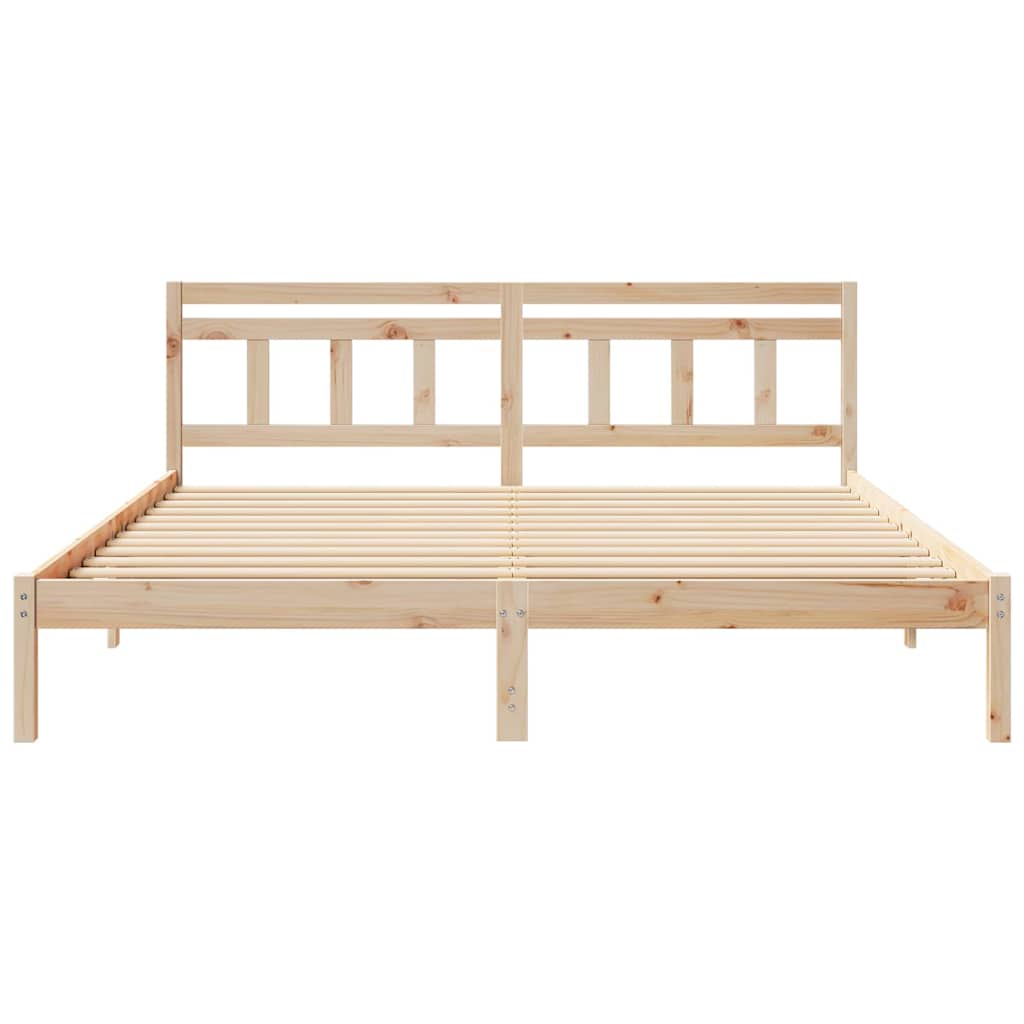 Σκελετός Κρεβατιού Καφέ 180 x 200 cm Στερεά ξυλεία πεύκου