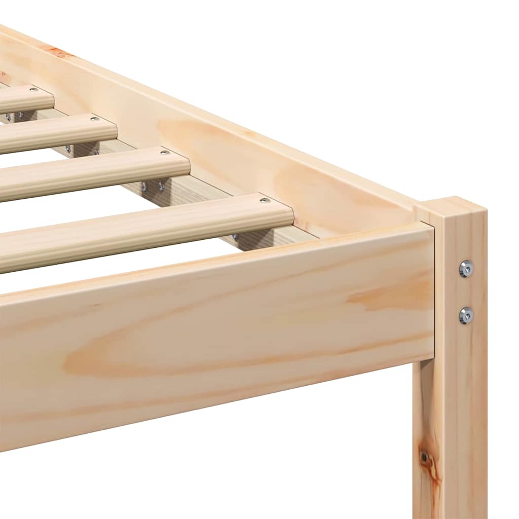 Σκελετός Κρεβατιού Καφέ 140 x 200 cm Στερεά ξυλεία πεύκου