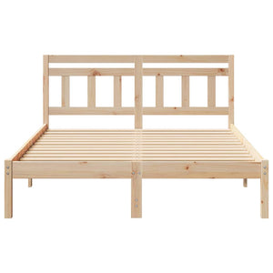 Σκελετός Κρεβατιού Καφέ 140 x 190 cm Στερεά ξυλεία πεύκου