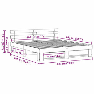 Κρεβάτι Βασίλισσας 200 x 200 cm - Pakobazaar