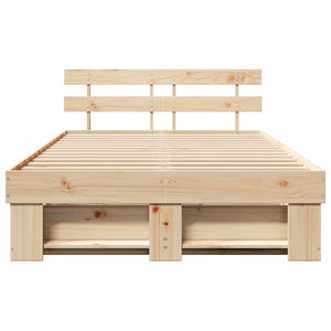 Σκελετός Κρεβατιού Καφέ 120 x 190 cm Στερεά ξυλεία πεύκου
