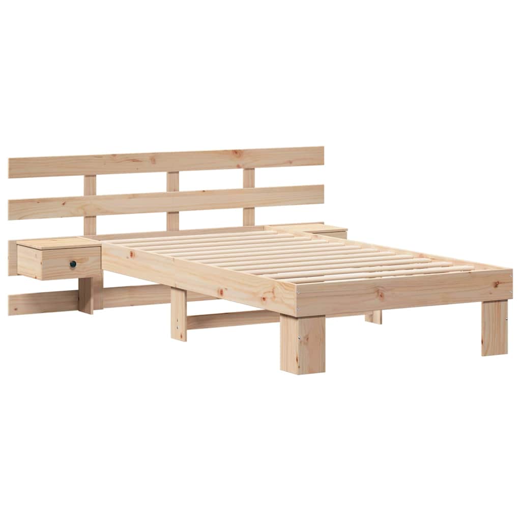 Σκελετός Κρεβατιού Καφέ 75 x 190 cm Στερεά ξυλεία πεύκου