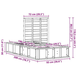 Σκελετός Κρεβατιού Κερωτό καφέ 75 x 190 cm Στερεά ξυλεία πεύκου
