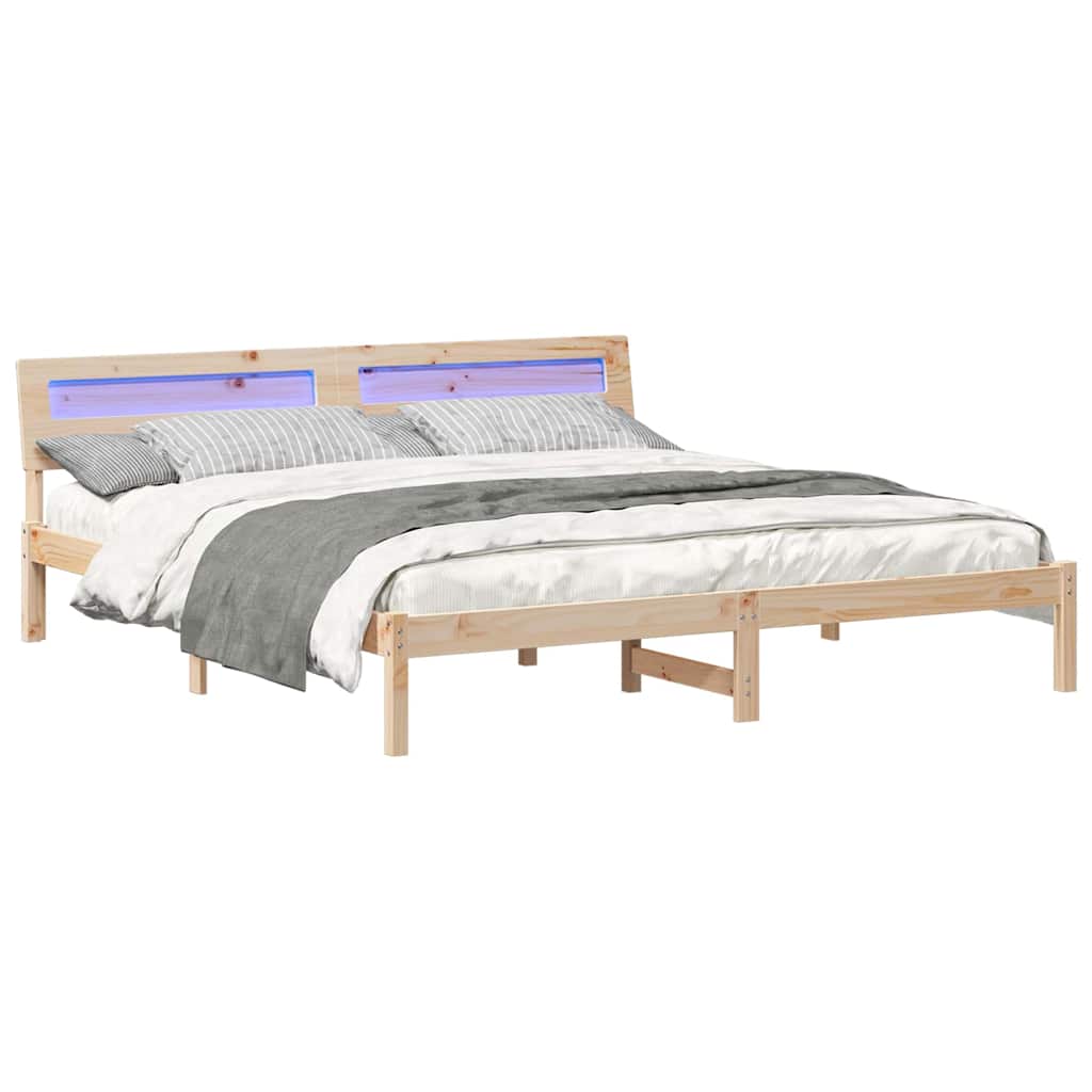 Σκελετός Κρεβατιού Καφέ 180 x 200 cm Στερεά ξυλεία πεύκου