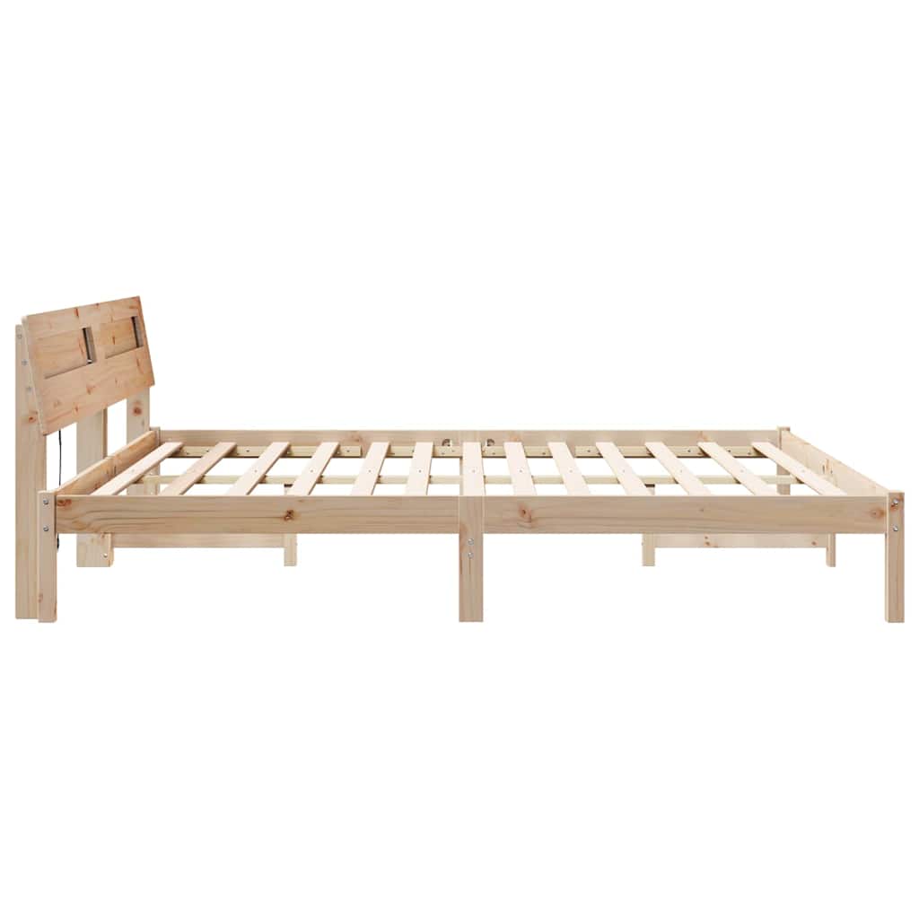 Σκελετός Κρεβατιού Καφέ 180 x 200 cm Στερεά ξυλεία πεύκου