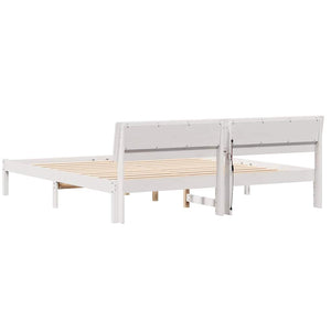 Σκελετός Κρεβατιού Λευκό 180 x 200 cm Στερεά ξυλεία πεύκου
