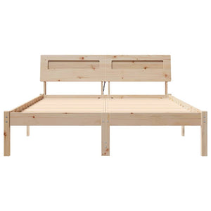 Σκελετός Κρεβατιού Καφέ 140 x 190 cm Στερεά ξυλεία πεύκου