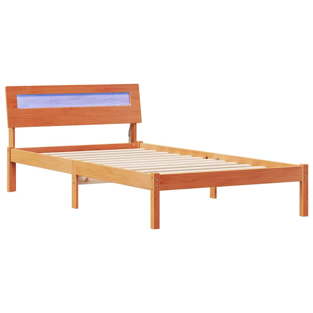 Σκελετός Κρεβατιού Κερωτό καφέ 80 x 200 cm Στερεά ξυλεία πεύκου