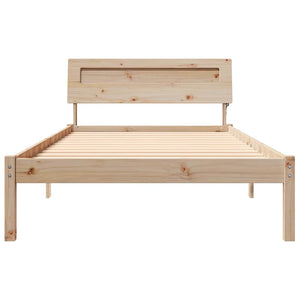 Σκελετός Κρεβατιού Καφέ 75 x 190 cm Στερεά ξυλεία πεύκου