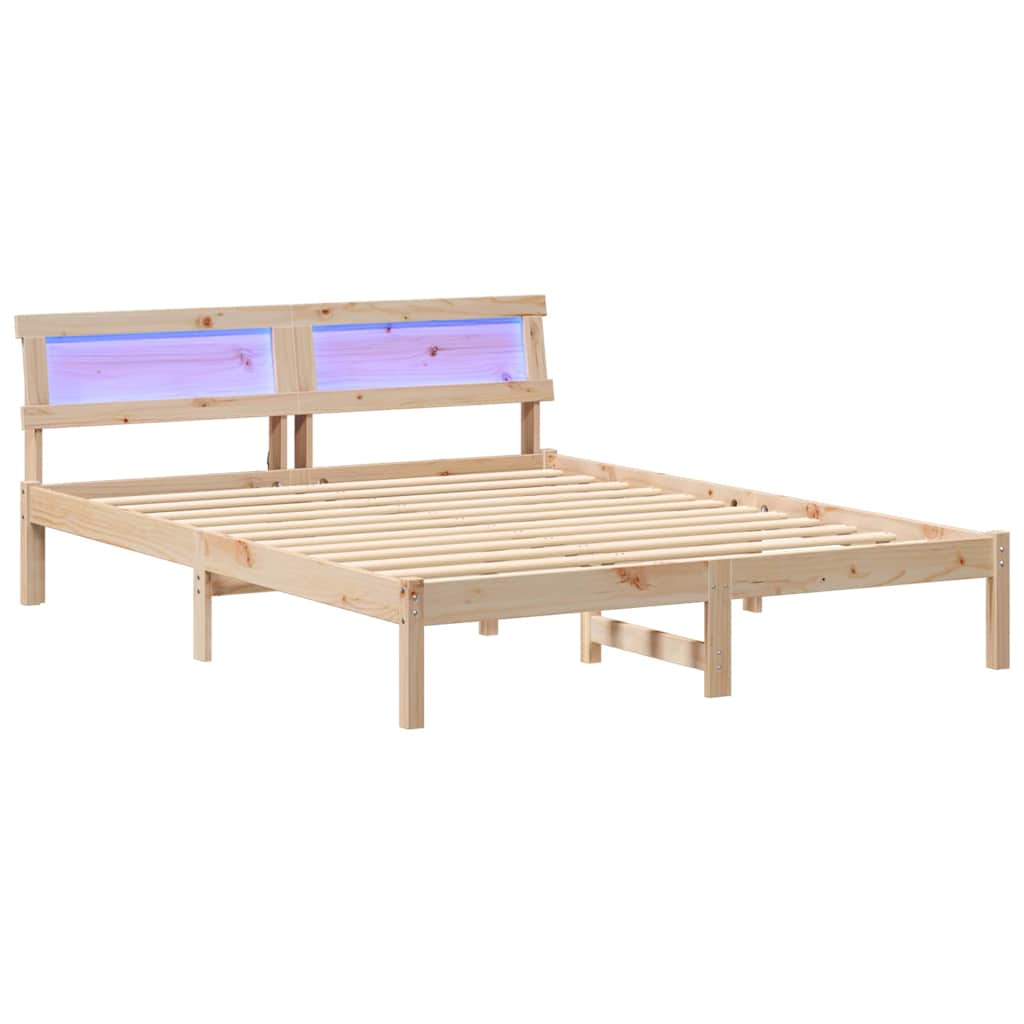 Σκελετός Κρεβατιού Καφέ 150 x 200 cm Στερεά ξυλεία πεύκου